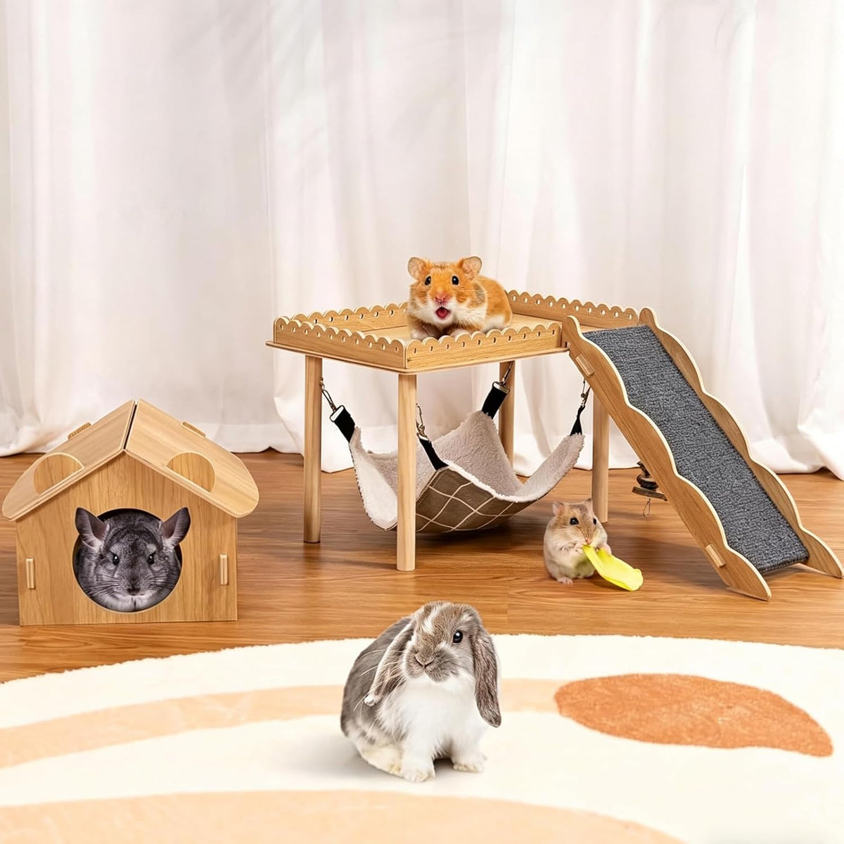 Three-In-One Wooden Guinea Pig Hideout — photo 7 of 7