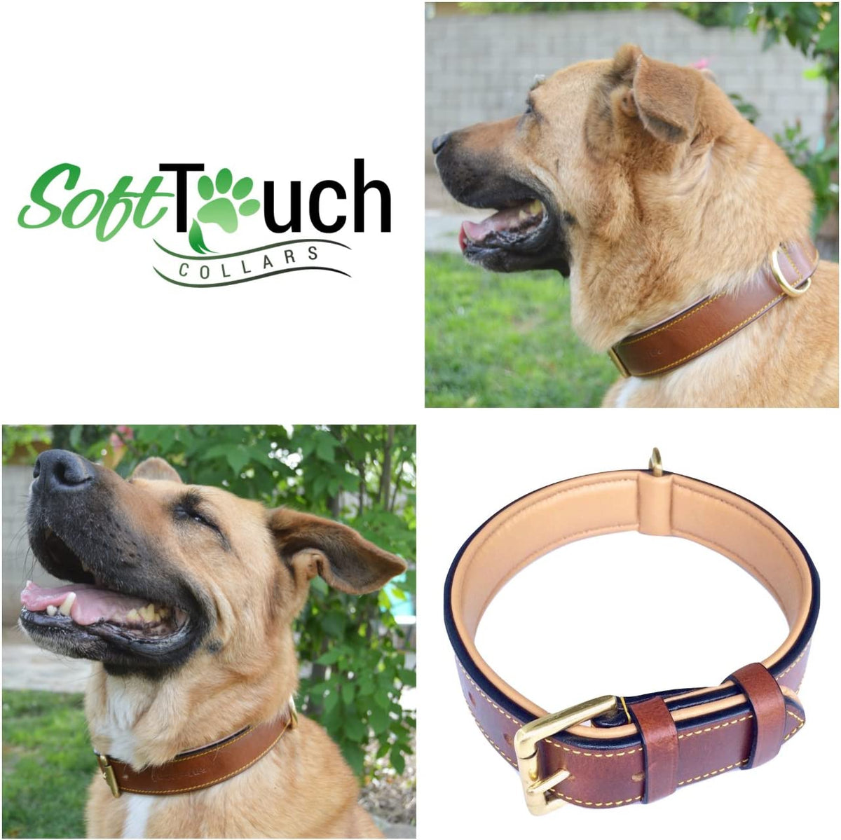 Genuine Padded Leather Collar — photo 3 of 10