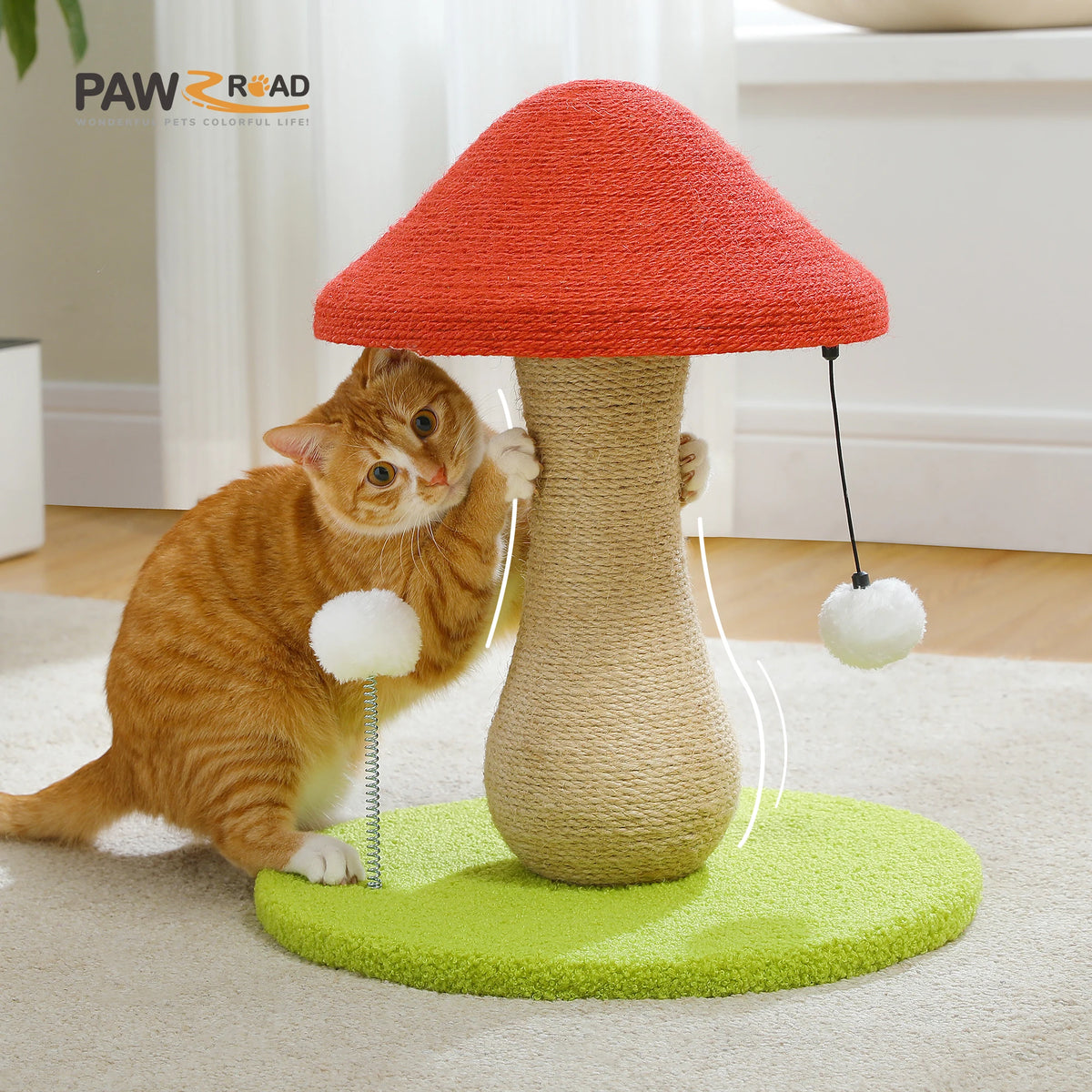 Mushroom Sisal Cat Scratching Post — photo 3 of 7