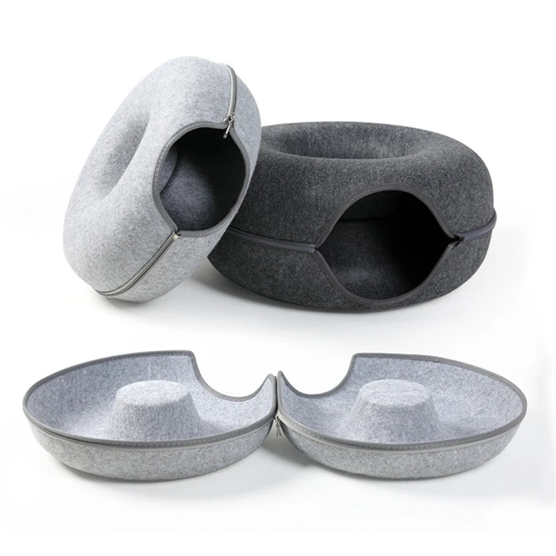 Donut Wool Felt Cat Tunnel — photo 4 of 11