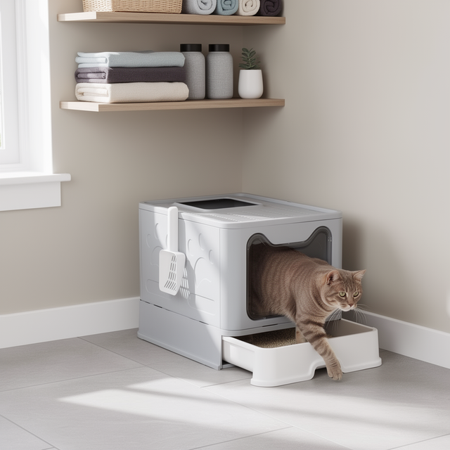 RoomBox enclosed cat litter box